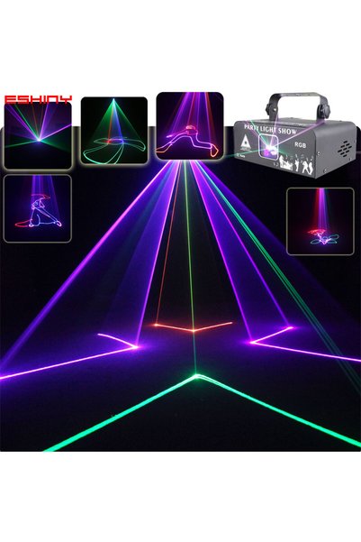 Choice AU Plug DM500 Animation RGB Laser Beam Lines Stage Disco Light DJ Part...