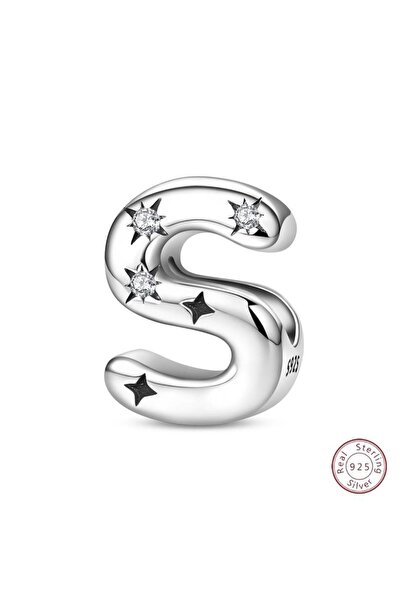 Choice24 PAC1957-S 925 Sterling Silver 26 Alphabet A-Z Charms Star Letter Bea...