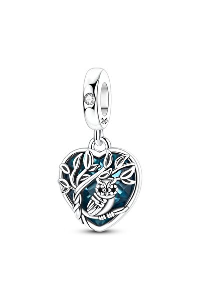 Choice KTC2047 New 925 Sterling Silver Rotatable Clover Snowflake Love Dangle...