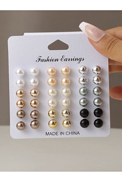 Choice1 Multicolor 2 18 Pairs Women's Faux Pearl Earring Set – Mix & Match Co...