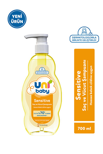 Uni Baby Sensitive Saç ve Vücut Şampuanı 700 ml 3'lü