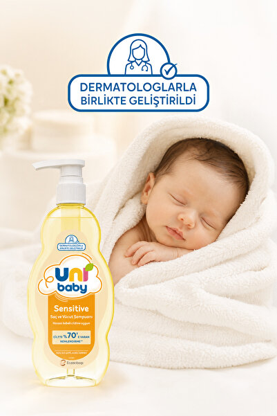 Uni Baby Sensitive Saç ve Vücut Şampuanı 900 ml 3'lü