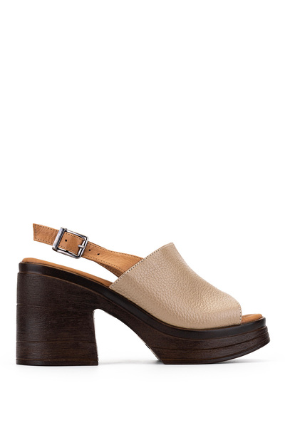 Tamer Tanca Women's Genuine Leather Heeled Sandals 231 204 Bn Sndlt Y22