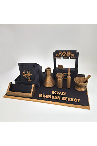 el üretimi Kişiye Özel Eczacı Masa İsimliği ve Kartvizitlik - Eczacıya Yeni İ...