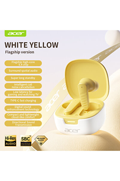 Choice YELLOW Acer Ohr503 Wireless Headphones, In-Ear Design, Bluetooth Headp...