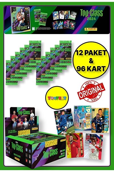 TOYFEST Panini Fifa Top Class 2024 - 96 Football Cards + 12 Packs Collectible