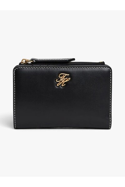 Tommy Hilfiger TH SCRIPT LEATHER BIFOLD Kadın Siyah Cüzdan - AW0AW18490
