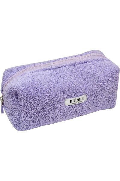 Generic Brand Purple Towel Fabric Washable Makeup Bag