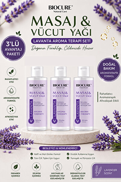 Biocure Rahatlatıcı-aromaterapik Etkili Masaj Yağı Ve Vücut Bakım Yağı / Lava...