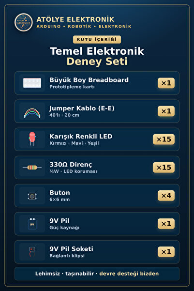 ATOLYE ELEKTRONİK Temel Elektronik Deney Seti