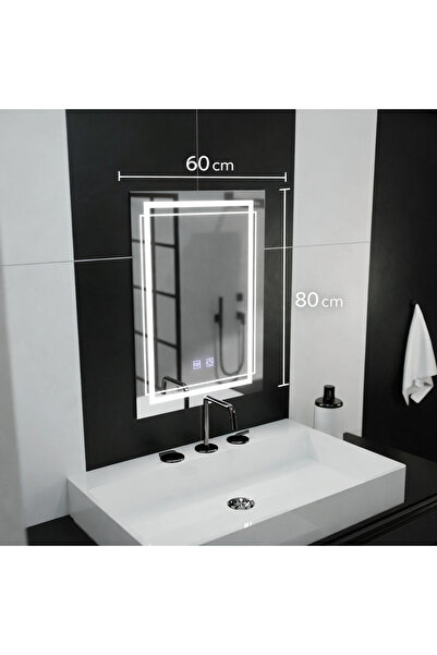 KORMAN Oglinda LED Rectangulara, 60x80cm, KOVEN Touch, Sistem Dezaburire,Dima...
