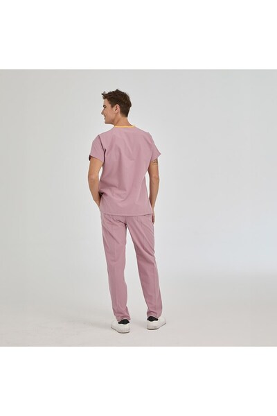 ÇİZGİ MEDİKAL Costum medical profesional Dusty Rose pentru medici și asistente, mărimea S