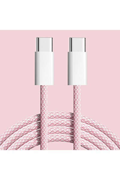 Choice 2m Pink 60W Type C to Type C Color Cable For iPhone 15 PD Fast Chargin...