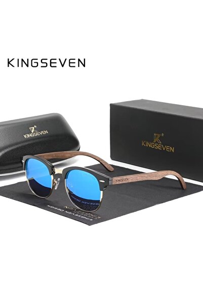 Choice نظارات شمسية زرقاء من ماركة KINGSEVEN للرجال والنساء بعدسات مستقطبة UV...