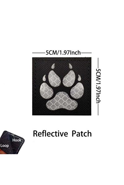 Choice35 HK148-A-04 Outdoor K-9,K9,Dog Paw Badges IR Reflective Patches,Ask t...
