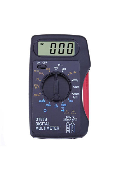 Choice1 Black Portable Digital Multimeter 1999 Counts Mini Pocket Ammeter Vol...