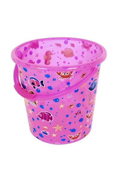 Sevi Bebe Şeffaf Desenli Banyo Kovası 12 Lt Pembe