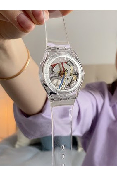 Swatch So28K100 Clearly Gent Wristwatch