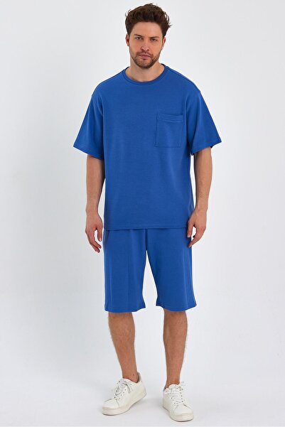 ALEXANDERGARDI طقم تي شيرت وشورت بتفاصيل جيب (E23-0064-0060)