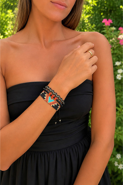 Ayza Miyuki Night Triple Bracelet