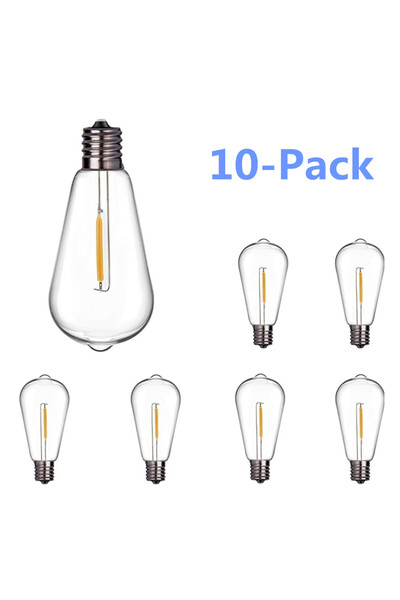 Choice 220V E12 base 2200K Warm White 10x ST38 10X E12 Base LED String Light ...