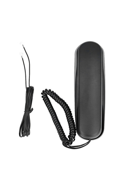 Choice1 Black Mini Office Phone Desktop Wall-Mounted Phone Home Landline Phon...