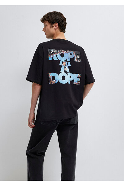 Mavi Rope a Dope Printed Black T-Shirt Oversize / Wide Cut 0613191-900