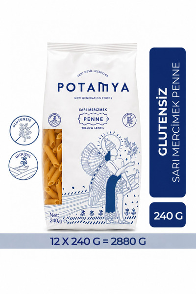 POTAMYA Glutensiz Sarı Mercimek Penne 240g