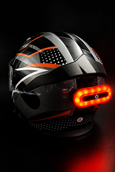 Oto Mutluluk Kask Arkası Uyarı Led Işığı - Kask Ledi - Gece Kask Ledi