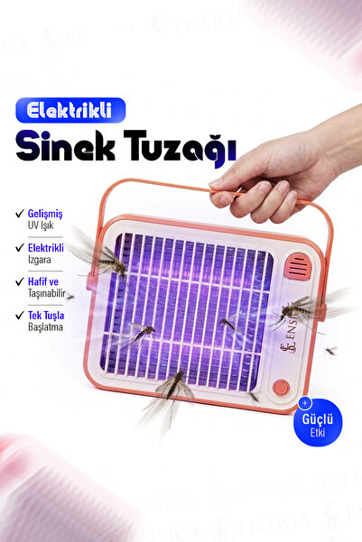EN SİGA Elektrikli Sinek Tuzağı UV Işıklı Masa Tipi Koruyucu Izgaralı