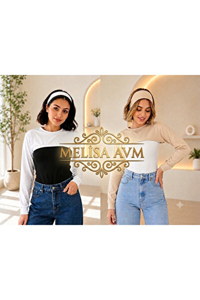 MELİSA AVM 2 Pieces of Neck Gaiters with Sleeves Made of Combed Cotton Fabric...