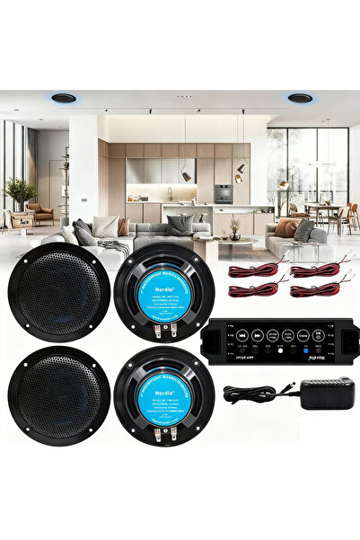 choice2 Amplifier Sets EU Plug BLACK Herdio 4‘’ Bluetooth Ceiling Speaker Mar...