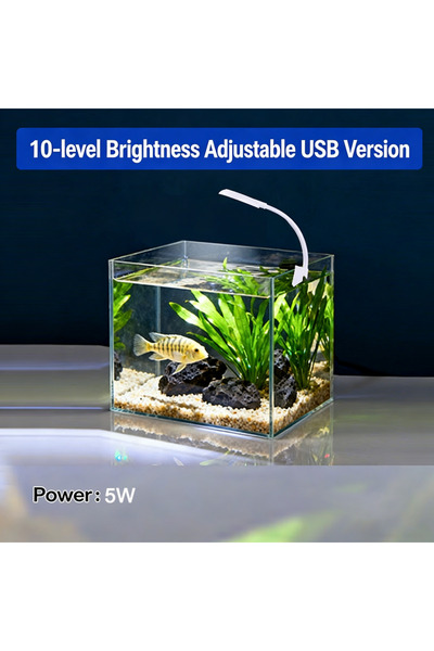 Choice white 5W Aquarium Light With Adapter LED Clip On Fish Tank Light Small...