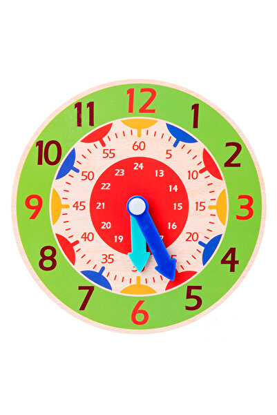 Choice1 NB111C2 Kids Montessori Wooden Clock Toys Time Learning Teaching Aids...