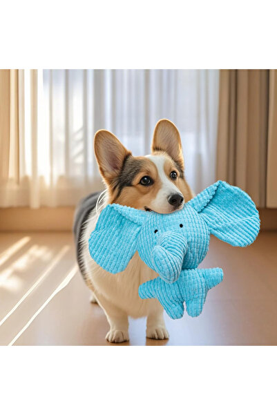 Choice Blue Cute Plush Dog Toys Pet Squeak Toy for Puppy Sound Elephant Puupy...