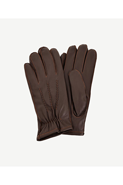 Yargıcı Leather Men's Gloves with Elastic Detail