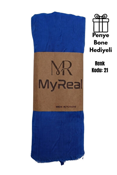 MyReal Bamboo Kraş Shawl - Non-Ironing Natural Texture (90X200 cm)