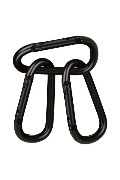 Choice Black 3pcs Aluminum Alloy Carabiner D Ring Outdoor Clip Hook 2.3" Spri...