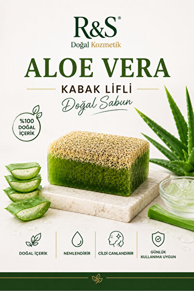 R&S Doğal Kozmetik Kabak Lifli Aloe Vera Sabunu - Doğal Peeling Ve Nemlendiri...