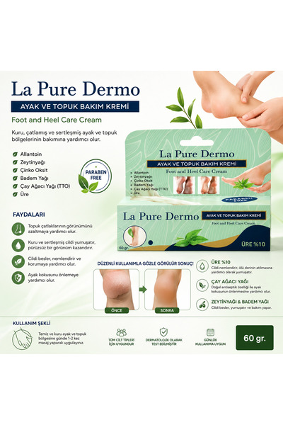 La Pure Dermo Ayak Bakım Topuk Çatlak Kremi 60 gr