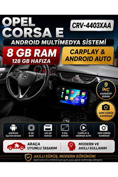 Carvocal Opel Corsa E Android Multimedya Sistemi (2015-2019) CRV-4403XAA