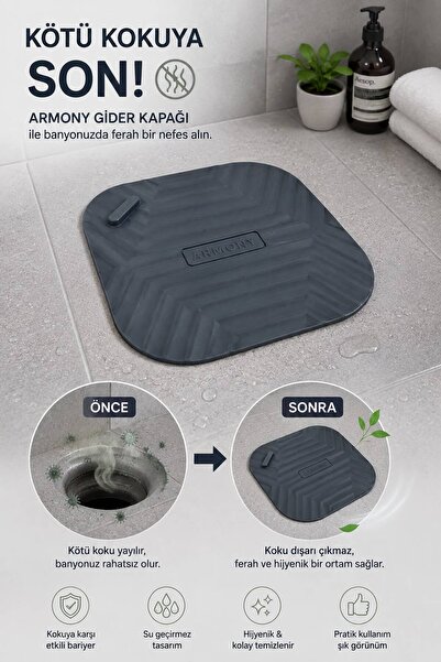 BEYZANA Kötü Koku Böcek Önleyici Silikon Mat Banyo Mutfak Lavabo Balkon Gider...