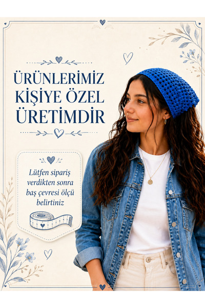 NEHOLİA Women's Hand Knitted Hair Bandana Bohemian Bonnet Summer Combination ...