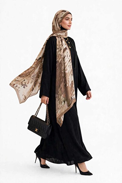 Freeista Dusty Brown Ocean Pattern Lina Shawl 2507132034