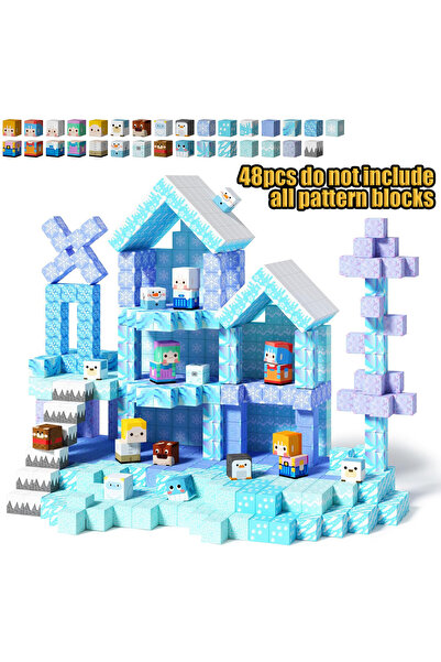 Choice5 48pcs Snow Magnetic Building Blocks New Mine World Magnetic Snow Ice ...