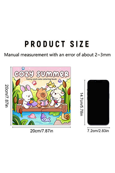 Choice 20x20cm 24pages Cozy Summer Funny and Cute Coloring Book for Adults Cu...