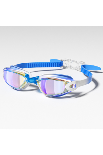 Choice Blue-White 3-14 Years Kids' Swim Goggles: HD, Waterproof, Anti-Fog wit...