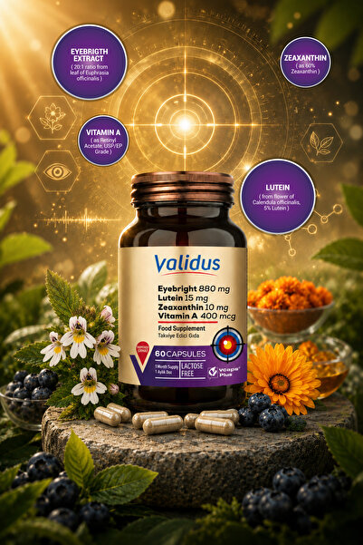 Validus Eyebrigth 880 mg + Lutein 15 mg 60 Capsules