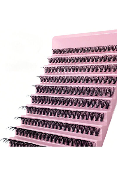 Choice Pink Segmental False Eyelash Set ，200pcs 30D Natural Volume Lash Clust...