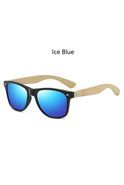 Choice 1502Z(Ice Blue) Fashion Bamboo Wood Vintage Square Sunglasses Men Wome...